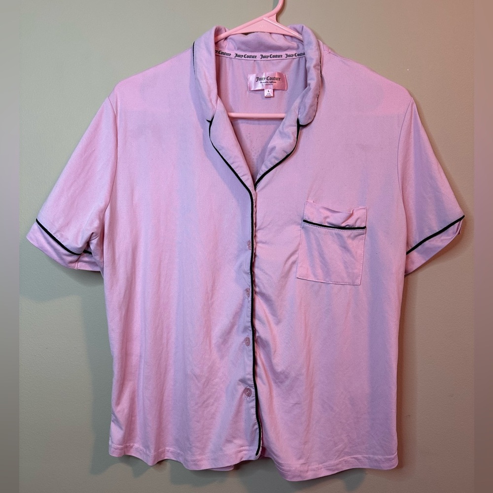 Juicy Couture Pink and Black Pajama Set